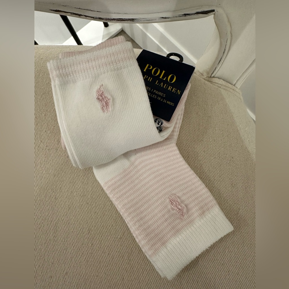 🦢 18~24 Mth Ralph Lauren Nautical Teddy Bear Socks 3 Piece Set NWT - Picture 3 of 6